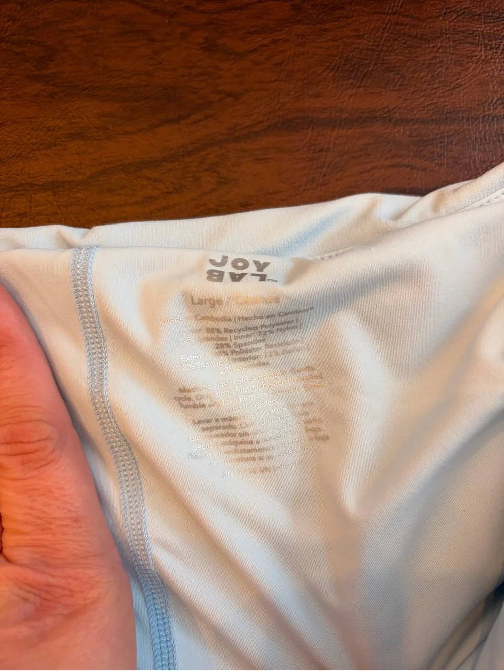 JoyLab Light Blue Fold-Over Waist Athletic Shorts